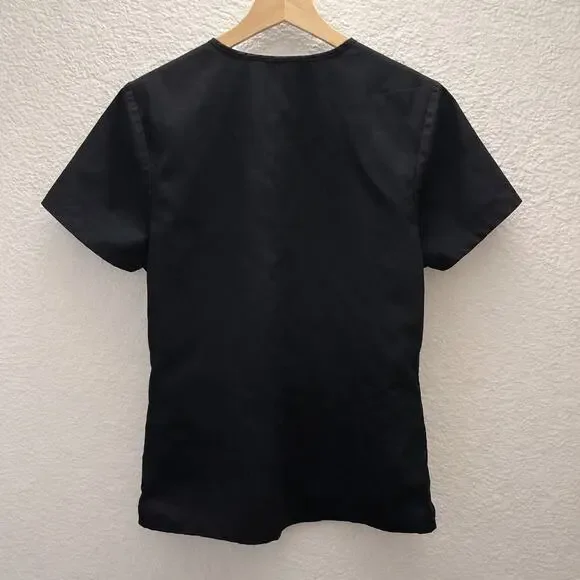 FIGS Casma Scrub Top Women’s XS Black V-Neck Medical Nurse Healthcare Uniform - Picture 2 of 7